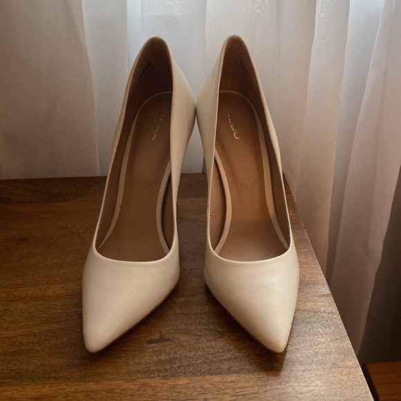 Aldo white leather stiletto heel - Picture 2 of 6